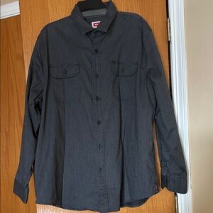 Wrangler Charcoal Button-Up Shirt